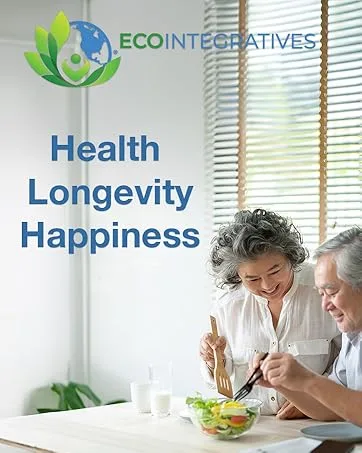 EcoIntegratives Lithium Oro 5mg Supports Healthy Mood Emotional Wellness Behavior and Memory. Bioavailable 100 Caps (Elemental Lithium Orotate) (5) - Older Asian couple making salad. Health, Longevity, Happiness - Ecointegratives supplements