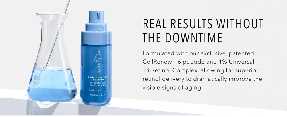 HydroPeptide Retinol Routine Booster 1% Universal Tri-Retinol Complex Peptide Solution 1 Ounce - Beauty Cream