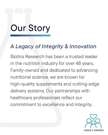 Biotics Research Chlorocaps Chlorophyllins Vitamins SOD & Catalase Good Source of Magnesium 90 Caps - Biotics Research highlighting 48+ years of integrity, innovation and family ownership