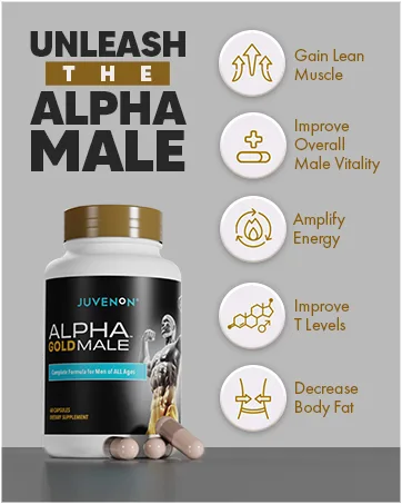 Juvenon Maximum Male BloodFlow-7 Nitric Oxide Supplement with Nitrosigine + Alpha Gold Male - value bundles for stocking up on daily supplements without compromising quality