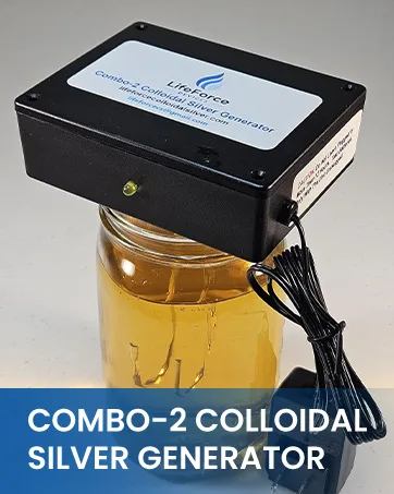 LifeForce Devices Compact EZ-2 Deluxe Silver Generator Package Plug-in DIY Fresh Silver Maker with 10 Gauge Wires for Home Make 32oz in 16 Minutes - LifeForce Devices Combo-2 Colloidal Silver Generator