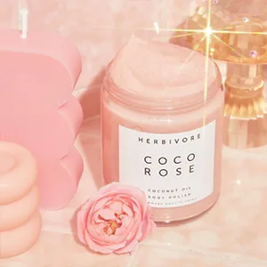 Herbivore Botanicals Coco Rose Exfoliating Body Scrub   With Moisturizing Coconut Oil and Shea Butter  Natural and Vegan (8 oz) - herbivore coco rose