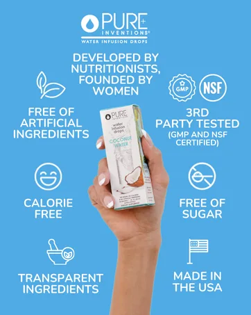 Pure Inventions Night - Pear Flavored Water Infusion Drops - No Sugar Calories or Artificial Sweeteners - 60 Servings - 2oz Night Time - Pear - transparent ingredients, made in usa, calorie free, free of sugar, gmp and nsf certified