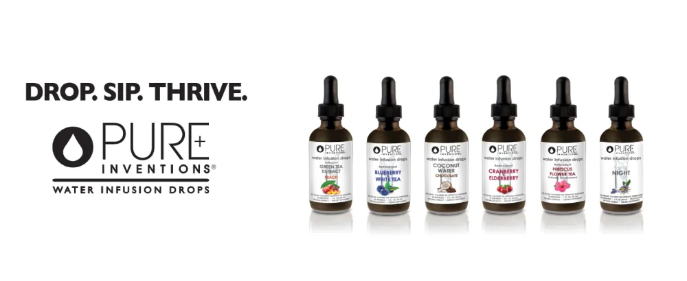 Pure Inventions Night - Pear Flavored Water Infusion Drops - No Sugar Calories or Artificial Sweeteners - 60 Servings - 2oz Night Time - Pear - Water Infusion Drops Logo and Flavors