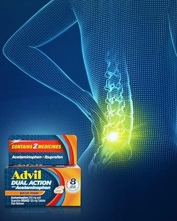 Advil Dual Action Coated Caplets with Acetaminophen Ibuprofen 125 Mg and Acetaminophen 250Mg 144 Count 18 Bonus Caplets - product information 4