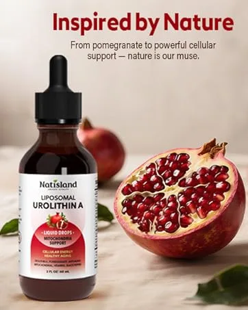 Liposomal Urolithin A Liquid Drops Urolithin A Supplement with Pomegranate Extract for Healthy Aging Antioxidant & Mitochondrial Support Non-GMO 2 Fl Oz - rewind urolithin a