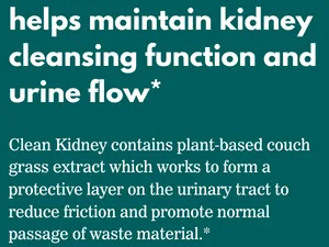 Elements Clean Kidney 60 Tablets (30 Day Supply) Supports Normal Kidney and Urinary Tract Function Gluten Free  - helps maintain kidney cleansing function and urine flow