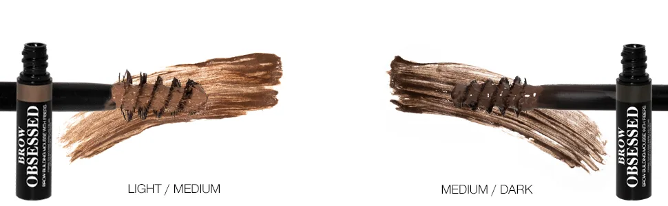 Palladio Brow Obsessed  Medium/dark - palladio obsessed brow light medium dark brow eyebrow mousse with fibers fiber clean beauty