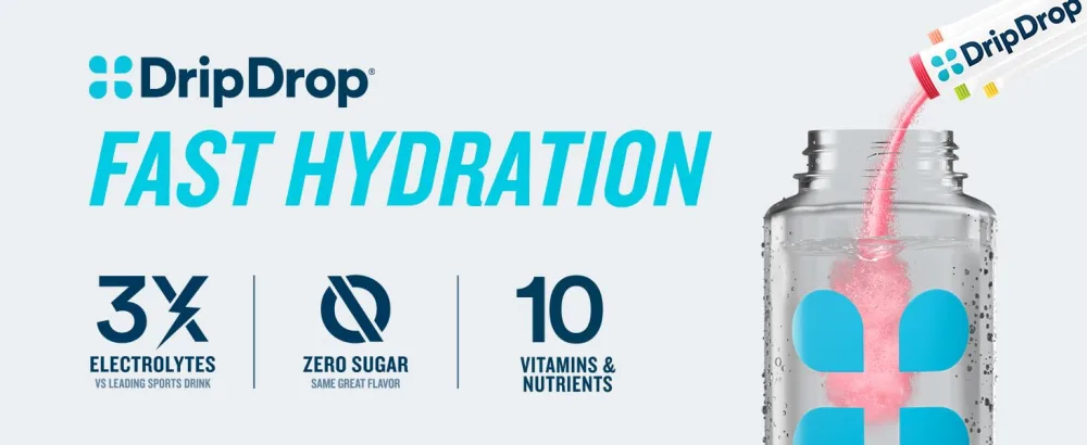 DripDrop Sugar Free Hydration Packets - Zero Classic Variety Pack - Single Serve Electrolytes Powder Drink Mix - Lemon Lime Watermelon Peach Passion Fruit - Non-GMO Gluten Free Vegan - 32 Sticks Classic Variety Pack 32  - DripDrop Zero Sugar Fast Hydration