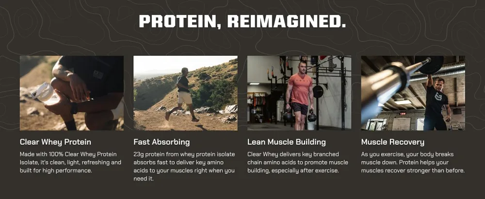 MTN OPS Magnum Clear Protein Powder 23g 100% Whey Protein Isolate per Serving Low Carb ( 1g) Quick-Digesting Gluten-Free Low Lactose Refreshing Blue Raspberry Coconut 20 Servings - clear protein
