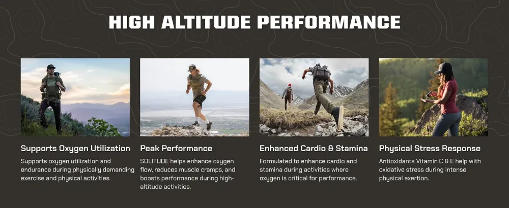 MTN OPS Solitude High-Altitude Performance Adaptogenic Complex - Reishi Mushroom & Milk Thistle Altitude Complex - Golden Root Schisandra and Grapeseed Extracts 25 Servings Veggie Capsules - high altitude performance