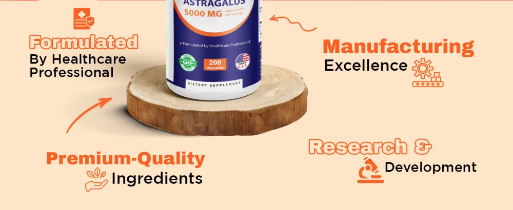 Vitamatic Astragalus Capsules 200 Veg Capsules - 10:1 Astragalus Extract 500mg - Non-GMO Gluten-Free - product information 14