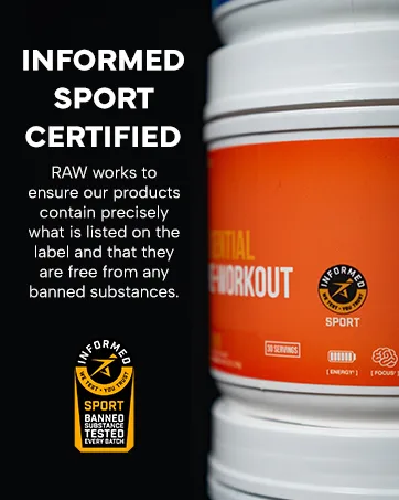 RAW Essential Performance Non-Stim Pre-Workout Powder - Preworkout for Endurance Strength & Focus Without Caffeine or Stimulants - Creatine Monohydrate L-Citrulline & Beta Alanine - Strawberry Kiwi - bucked probiotics daily ingredients hydrate micronized carb tech para balance beta proteins extract