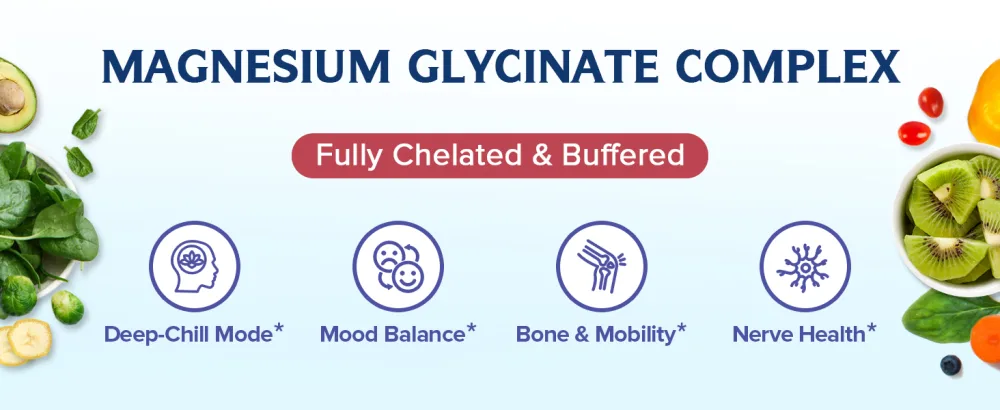 Innate Vitality Magnesium Glycinate Complex 420mg Elemental Magnesium Per Serving Enhanced Absorption Black Pepper Vitamin D3 & B6 Sleep Mood Bone Nerve Support 180 Caps - Innate Vitality Magnesium Glycinate + supports relaxation, mood, bone, muscle and nerve health.*