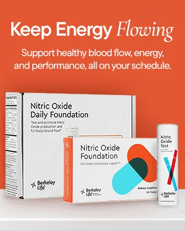 Berkeley Life Nitric Oxide Booster & Test Strips Starter Kit - 60 Capsules & 50 Test Strips - Nitric Oxide Supplements Helps Support Healthy Blood Pressure Circulation & Cardiovascular Health - fatigue immune stamina adults endurance hydration mix source capsulas male vitamin drink body root