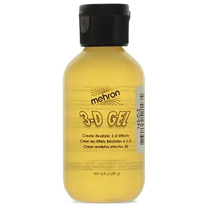 Mehron Makeup 3-D Gel Slab for Special Effects (2 Ounce  Clear) 2 Ounce Clear - Mehron Makeup 3D Gel Clear