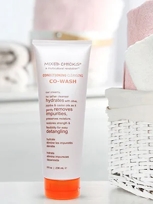 Mixed Chicks Conditioning Cleansing Co-Wash  8 fl. oz. - condition wash in between shampoos for african frizzy hair kinky shiny hair hydrated curly hair