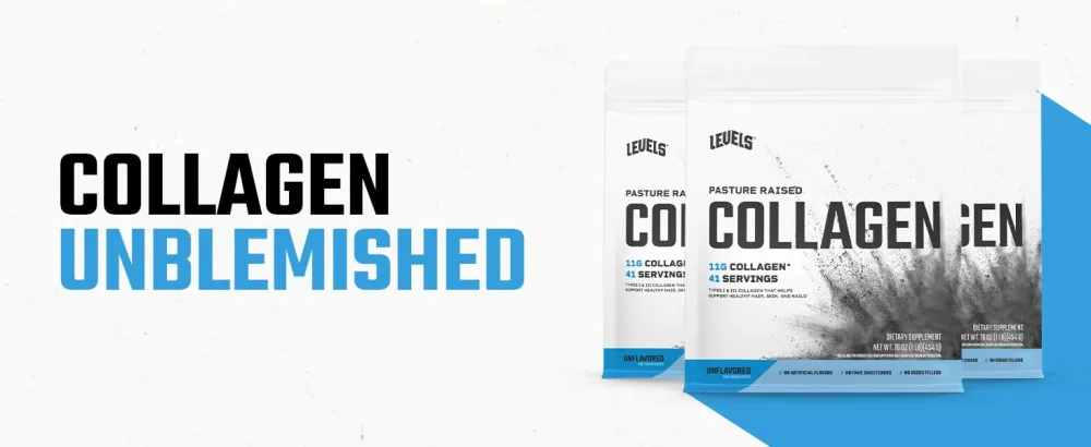 Levels Collagen Peptides No Artificial Ingredients 11G of Collagen Unflavored 1LB Unflavored 1 Pound (Pack of 1) - COLLAGEN HERO
