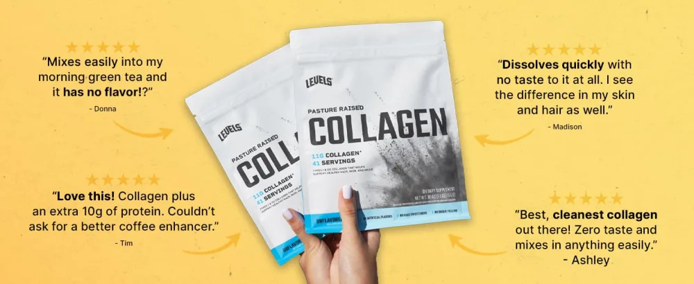Levels Collagen Peptides No Artificial Ingredients 11G of Collagen Unflavored 1LB Unflavored 1 Pound (Pack of 1) - collagen review