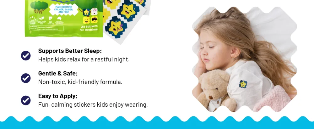 NATPAT Sleepy Patch Bed Time Stickers for Kids - Sleep Promoting Patch - Non-Toxic Solution for Better Sleep - Chemical & Drug Free Melatonin Free - Buzz Patch Natural Patch (24 Pack) - boost sleep naturally, kid safe, non toxic, gentle ingredients