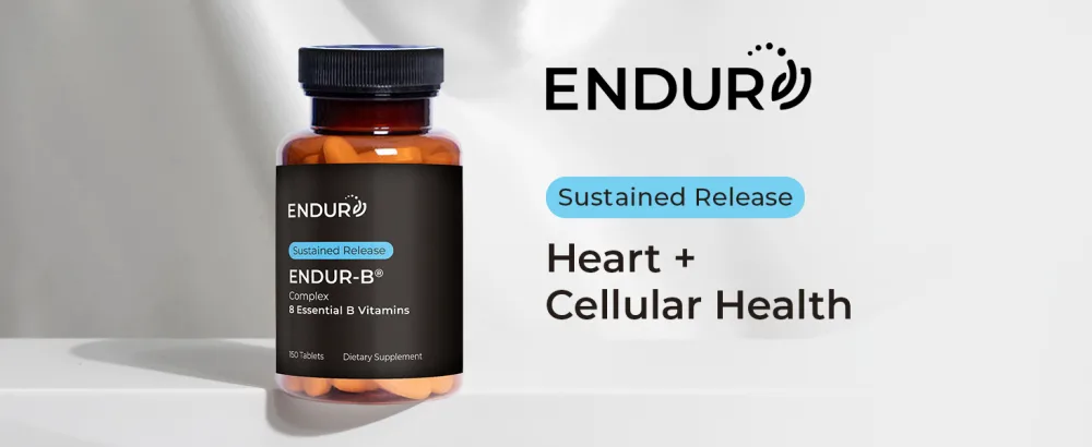 ENDUR-B Complex SR Energizing Vitamin B Helps Support Healthy Aging Cardiovascular Wellness & More Sustained Release Gluten Free 150 Tablets - ENDUR-B Sustained Release Dietary Supplement for Heart and Cellular Health Support