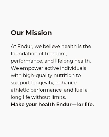 ENDUR-FLEX Glucosamine Chondroitin Joint Support Supplement For Helping Preserve Your Active Mobility Gluten Free 500mg/200mg (200 Tablets) - our mission