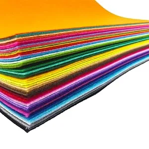 flic-flac 48PCS 8 x 12 inches (20 x 30cm) Assorted Color Felt Fabric Sheets Patchwork Sewing DIY Craft 1mm Thick   (20cm * 30cm  48pcs) - product information 2
