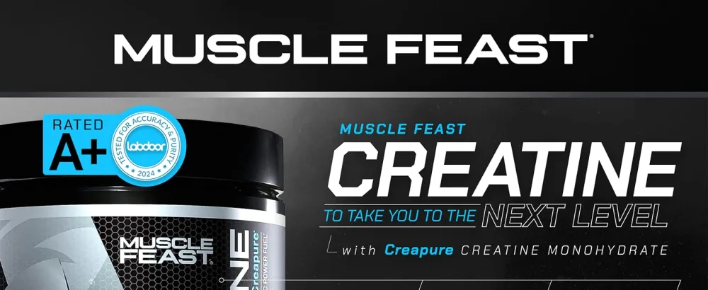 Muscle Feast Vegan Creatine Monohydrate NUTRITIONAL_SUPPLEMENT Gluten-Free Creapure Candy Lemon Lime 120 Tabs - Creatine