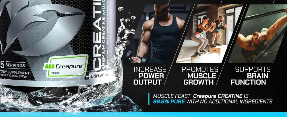 Muscle Feast Vegan Creatine Monohydrate NUTRITIONAL_SUPPLEMENT Gluten-Free Creapure Candy Lemon Lime 120 Tabs - Creatine