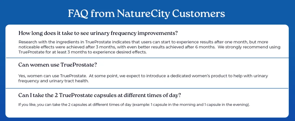 NatureCity True-Prostate Urinary Tract & Prostate Support Supplement for Men's Health Cranberry Extract & Super Beta Prostate Sitosterol Complex 60 Capsules - Prostate Health for Men - product information 6