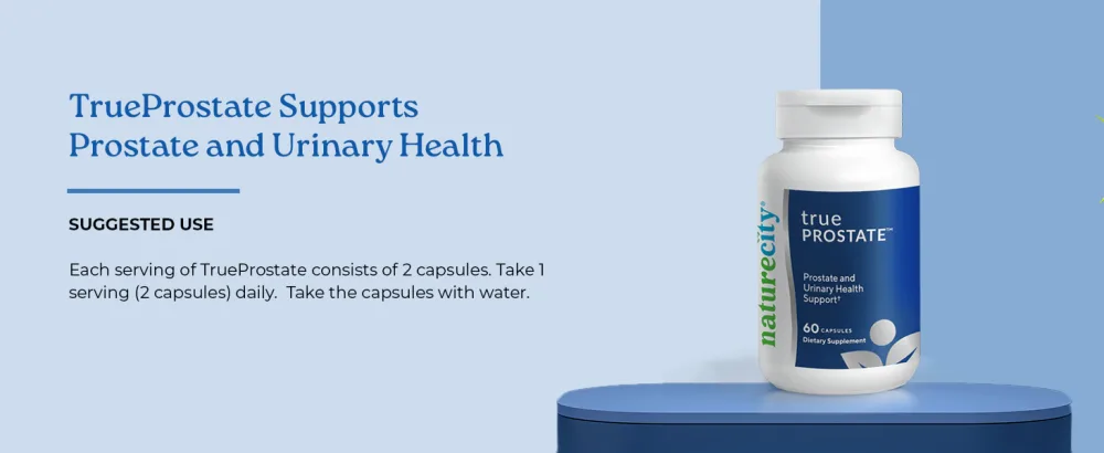 NatureCity True-Prostate Urinary Tract & Prostate Support Supplement for Men's Health Cranberry Extract & Super Beta Prostate Sitosterol Complex 60 Capsules - Prostate Health for Men - Module 1
