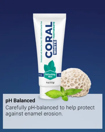 Coral White - Coral White Mint Toothpaste Natural Fluoride SLS Free Coral Calcium Remineralizing Toothpaste 4 Ounce (2 Pack) Mint 4 Ounce (Pack of 2) - pH Optimization for Enamel Protection