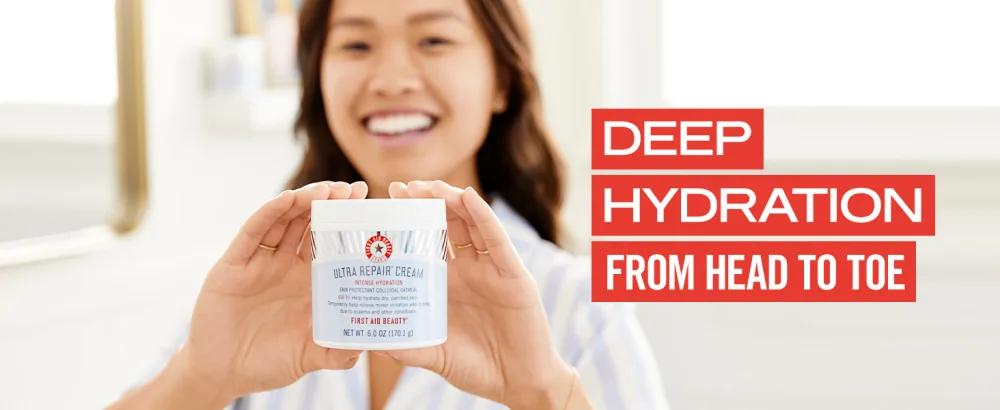 First Aid Beauty Ultra Repair Cream Intense Hydration Moisturizer for Face and Body 1 oz - Deep Hydration from Head to Toe