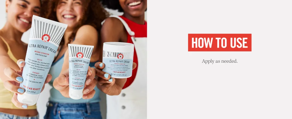 First Aid Beauty Ultra Repair Cream Intense Hydration Moisturizer for Face and Body 1 oz - How to use