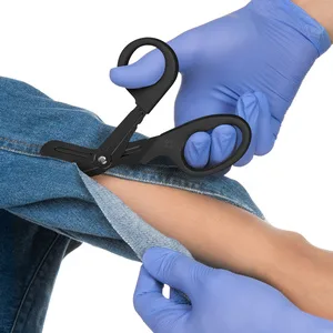Swiss Safe Medical EMT Survival First Aid Kit  Fully Stocked with Essential Emergency Supplies  6 Shears  22 Piece 20 Piece Set - Scissors cutting clothes