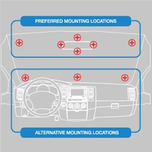 AUTOBOXCLUB - Heavy Duty EZPass/IPass/Toll Pass Mounting Strips/EZ Pass Mounting Strips/EZPass Transponder Device Holder/EZ Pass Adhesive Strip Set - 8pcs (4sets) with Alcohol Prep Pad - ez pass mounting strips