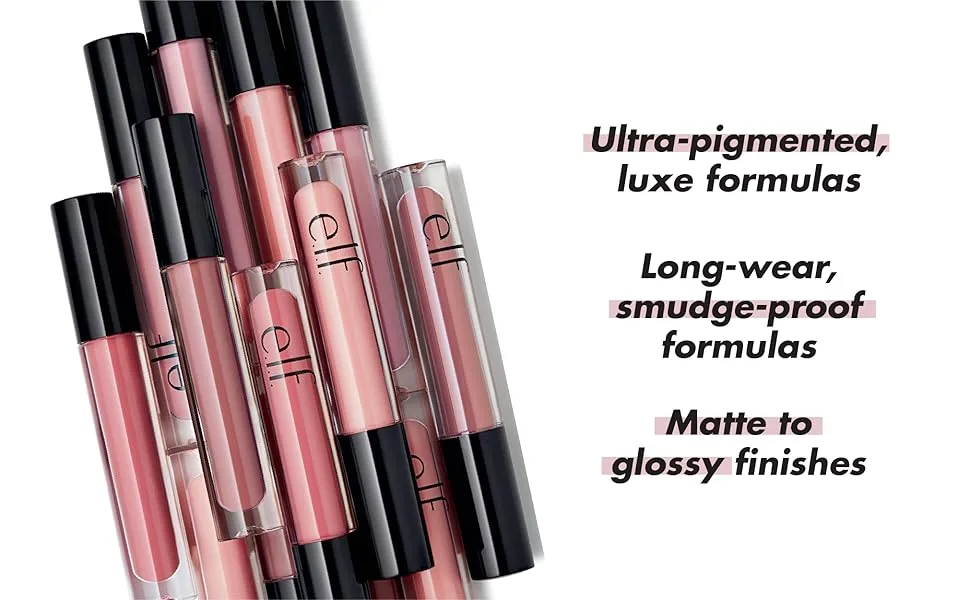 e.l.f. Moisturizing Lipstick  Vibrant Color & Luminous Shine  Bordeaux Beauty  0.11 Ounce - lips