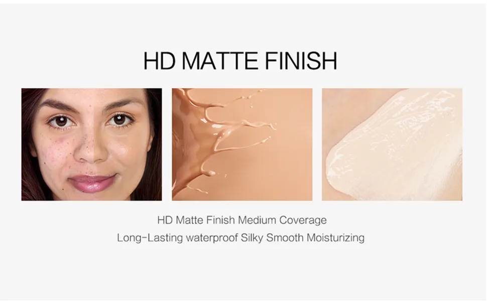 SACE LADY Matte Liquid Foundation  Long Wearing Flawless Foundation with Medium-Full Coverage  Poreless Face Makeup  0.50Fl Oz/15ml  Natural - matte finish foundation