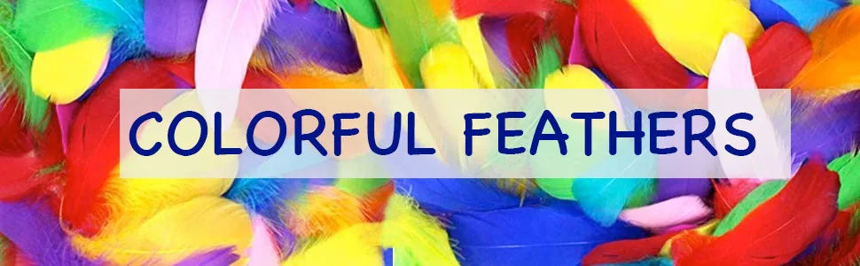 Coceca 300pcs 3-5 Inches Colorful Feathers for DIY Craft Wedding Home Party Decorations - colorful feathers