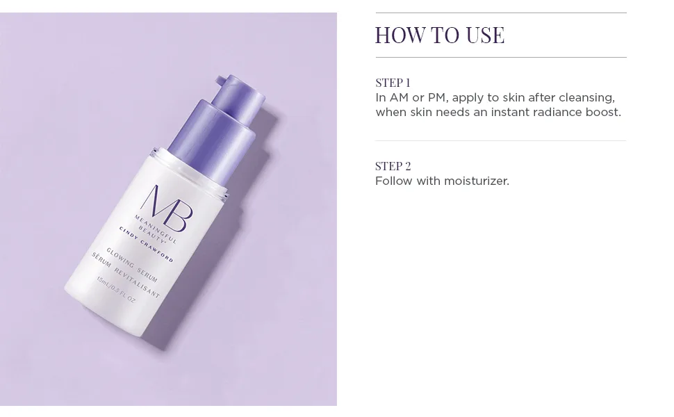 Meaningful Beauty Glowing Serum  0.5 Fl Oz - Meaningful Beauty Glowing Serum - How To Use