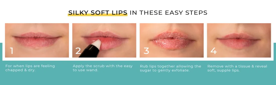 WUNDERBROW LIPS Makeup Lip Scrub Exfoliator Sugar Shea Butter Scrub Stick For Nourished Lips  one size - lip scrub, lip balm, lip gloss, lip plumper, lip care, lip hydraton, lip treatment, lip therapy,