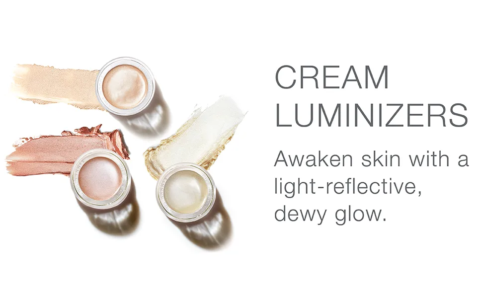RMS Beauty Luminizer Highlighter - Creamy Light-Reflective Organic Face Makeup Palette for Dewy  Glowing & Nourished Skin - Peach (0.17 Ounce) - banner 1