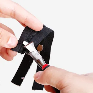 85 Pieces Zipper Repair Kit Zipper Replacement Zipper with Instruction Manual and Zipper Install Pliers Tool for Sewing Luggage Jackets Coat Jeans  Black and Silver - product information 4