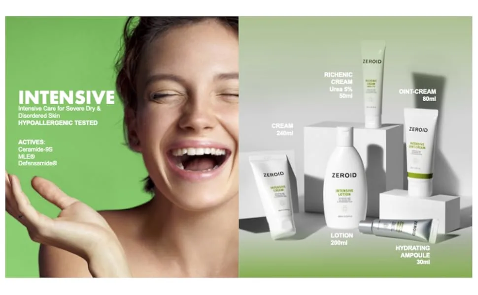 ZEROID Richenic Cream Urea 5% Intensive Care for Severe Dry & Disordered Skin (60 mL) - Intensive Range Zeroid