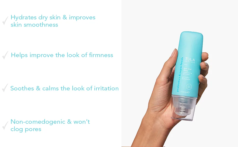 TULA Skin Care Dew Your Thing Moisturizing Gel Cream | Weightless Moisturizer for Face  Lightweight Water-Based Face Cream for Dewy Hydration | 1.7 oz. - Dew Your Thing