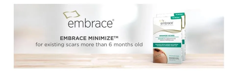 Embrace Minimize for Old Scars  Cut-to-Size Large (4.7) Silicone Scar Sheets  60 Day Supply (Recommended Treatment) 60 Day Minimize - product information 1