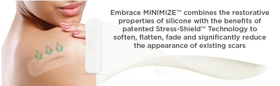 Embrace Minimize for Old Scars  Cut-to-Size Large (4.7) Silicone Scar Sheets  60 Day Supply (Recommended Treatment) 60 Day Minimize - product information 2