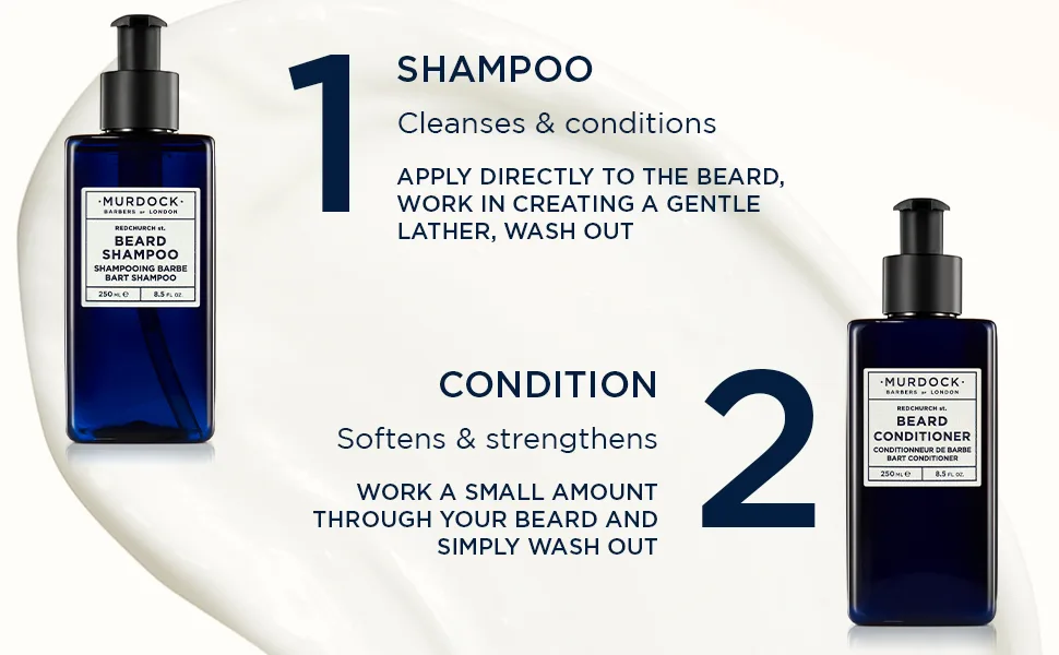 Murdock London Beard Conditioner | Wash-Out Formula for All Hair Types | Made in England | 8.5 oz - Beard Range