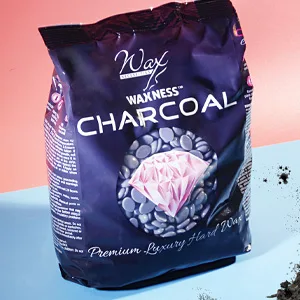 Waxness Wax Necessities Polymer Blend Luxury Hard Wax Charcoal 2.2 Pound - charcoal hard wax