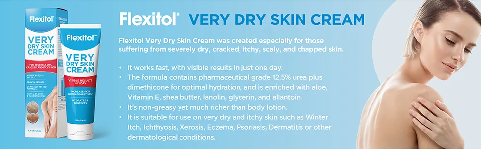 Flexitol Very Dry Skin Cream Rich Moisturizing Body Cream with Urea  4.4 Ounce Tube - Flexitol - VDSC